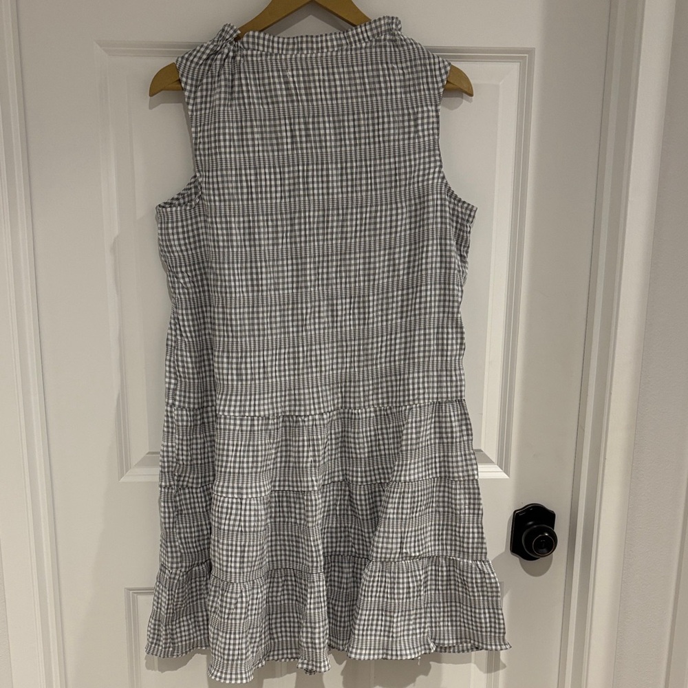 Max Studio Gray Checkered Sleeveless Dress - Picture 5 of 5
